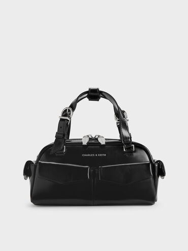 Rachel Multi-Pocket Bowling Bag, Noir, hi-res
