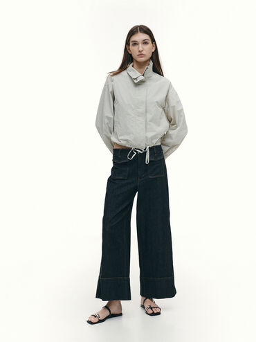 Raina Toe-Ring Sandals, Black, hi-res