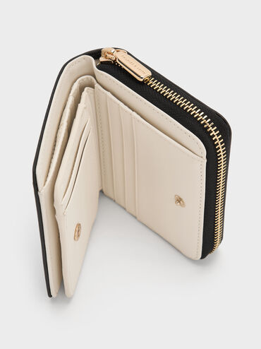 Finley Zip-Around Small Wallet, Black, hi-res