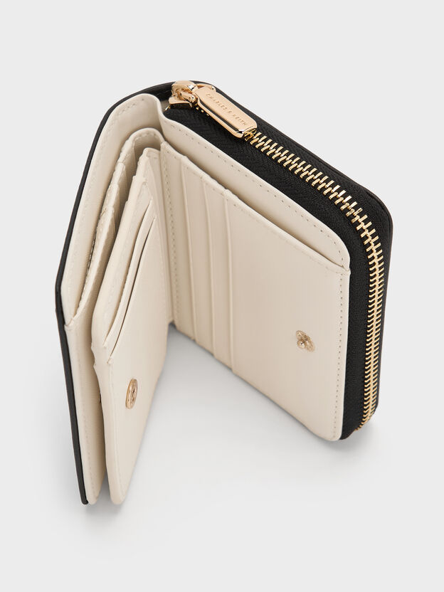 Finley Zip-Around Small Wallet, Black, hi-res
