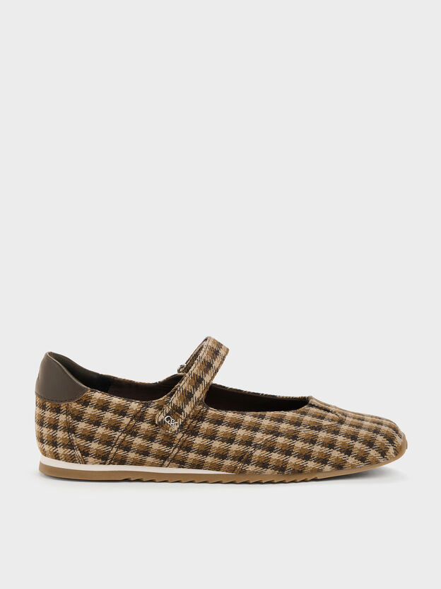 Jace Leather Checkered Mary Jane Sneakers, Multi, hi-res