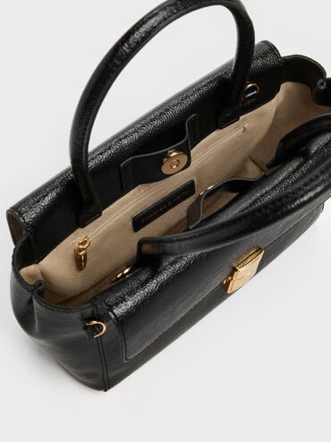 Acelynn Rope-Chain Tote Bag, Black, hi-res