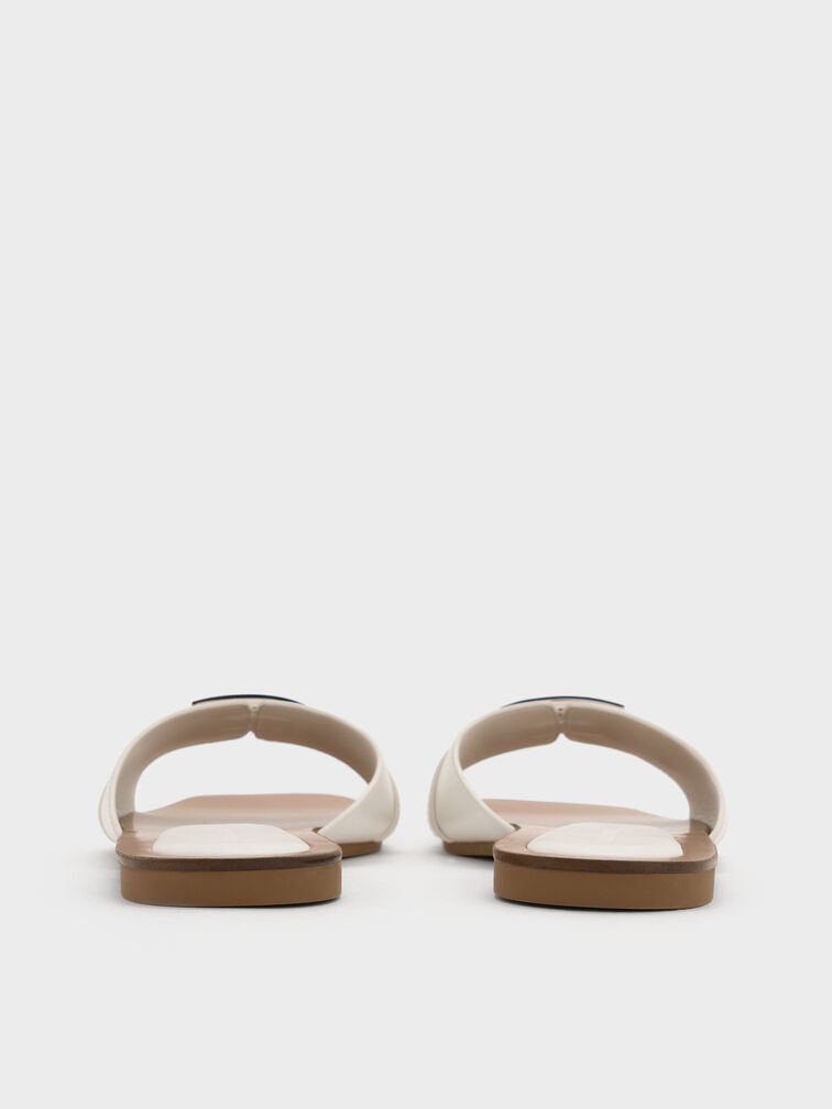 Lando Belted Slide Sandals, Chalk, hi-res
