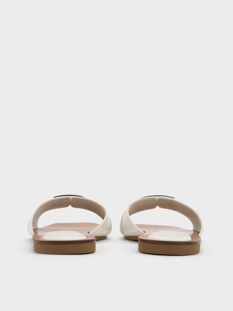 Lando Belted Slide Sandals, Chalk, hi-res