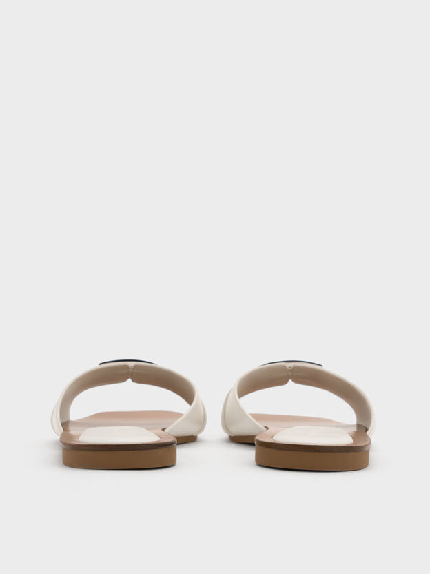 Lando Belted Slide Sandals, Chalk, hi-res