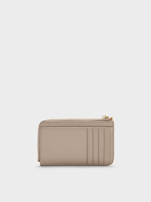 Arrietty Quilted Zip-Around Wallet, Taupe, hi-res
