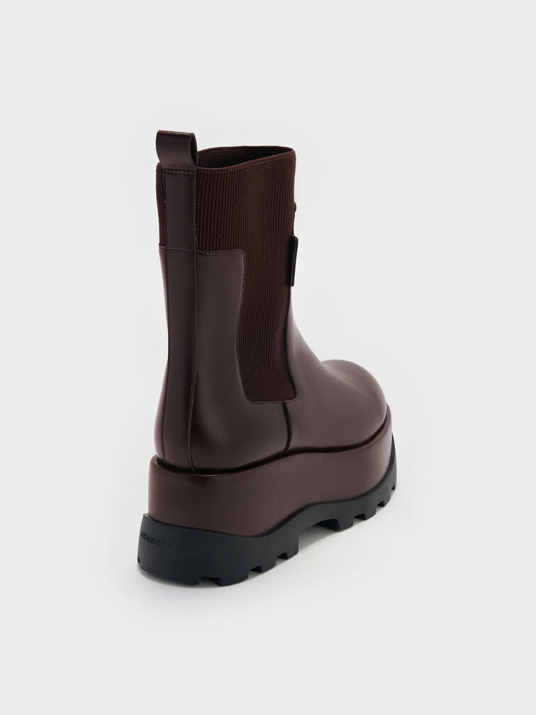Barron Platform Ankle Boots, Dark Brown, hi-res