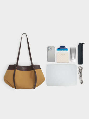 Calla Suede Tote Bag, Sahara Sand, hi-res