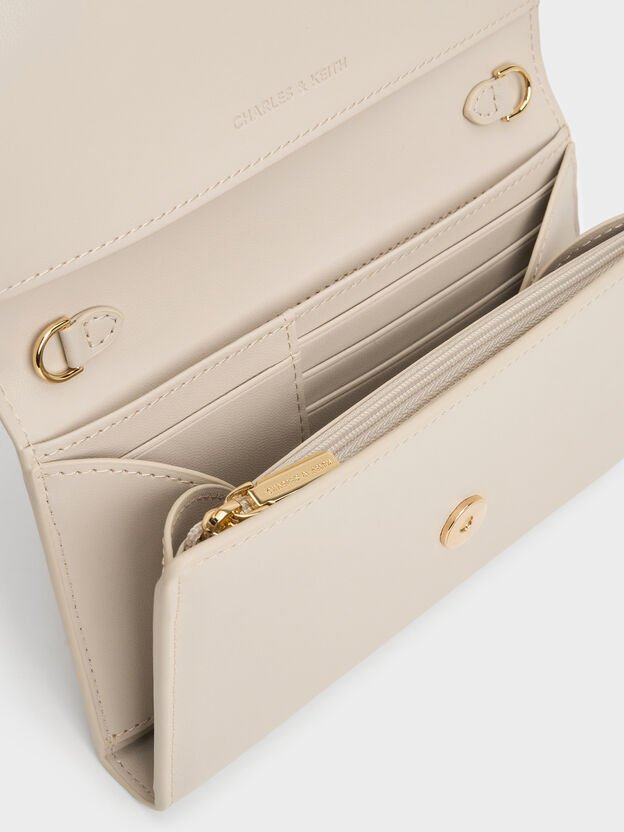 Octavia Front Flap Long Wallet, Ivory, hi-res