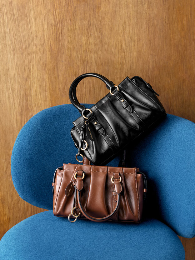 Britton Top Handle Tote Bag, Chocolate, hi-res