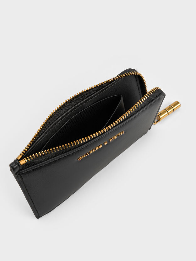 Cesia Zip-Around Card Holder, Black, hi-res