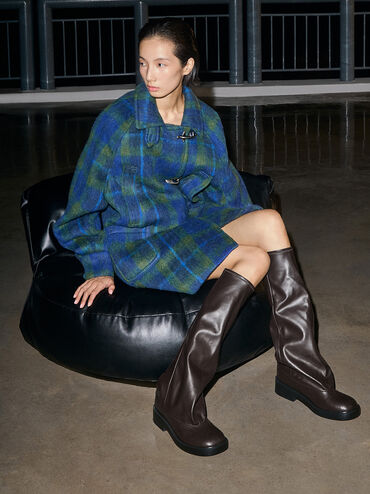 Jett Knee-High Boots, Dark Brown, hi-res