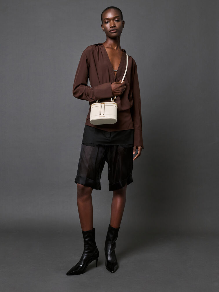 Enola Top Handle Vanity Bag, Cream, hi-res