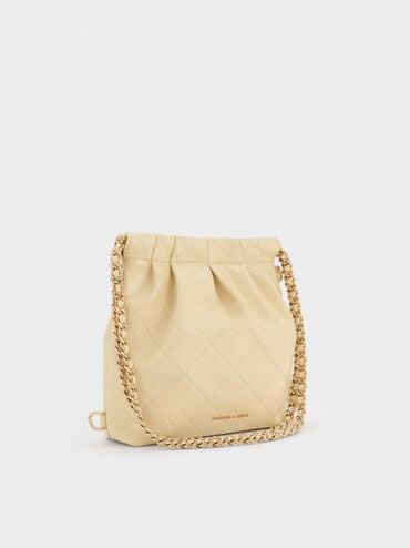 Duo Chain-Handle Two-Way Backpack, Butter Yellow, hi-res