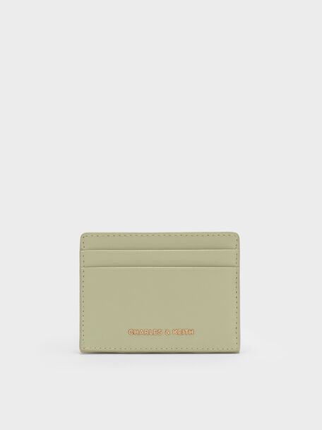 Halsey Ruched Card Holder, Pale Sage, hi-res