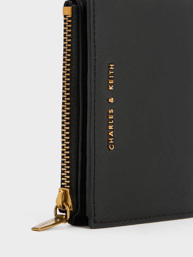 Harmonee Top-Zip Small Wallet, Black, hi-res