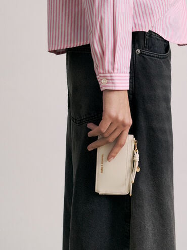 Everleigh Zip-Around Card Holder, Cream, hi-res