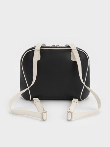 Nelly Two-Tone Front-Pocket Boxy Backpack, Multi, hi-res