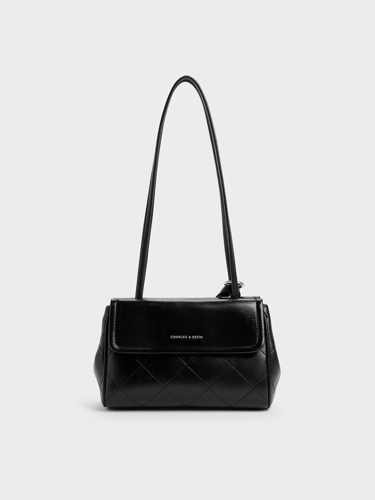 Apfra Quilted Tote Bag, Noir, hi-res