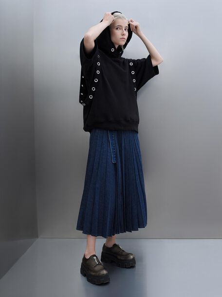 Zip-Up Platform Loafers, Multi, hi-res