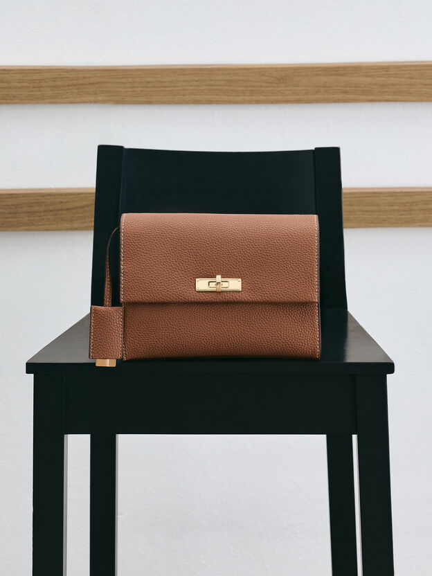 Chance Turn-Lock Crossbody Bag, Chocolate, hi-res