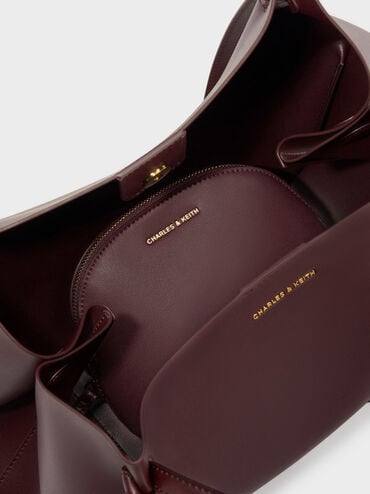 XL Calla Tote Bag, Wineberry Red, hi-res