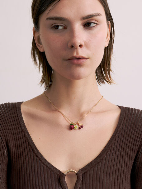 Francie Flower Charm, Gold, hi-res