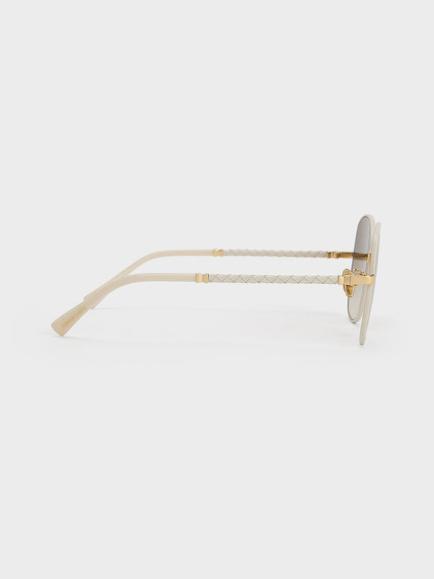 Ivette Butterfly Sunglasses, Cream, hi-res