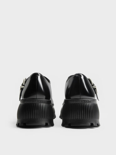 Darra Ridged-Sole Platform Mary Janes, Black Box, hi-res