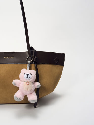 Dodie Heart-Necklace Pink Bear Charm, Multi, hi-res