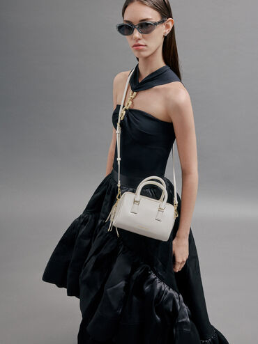 Everleigh Bowling Bag, Cream, hi-res