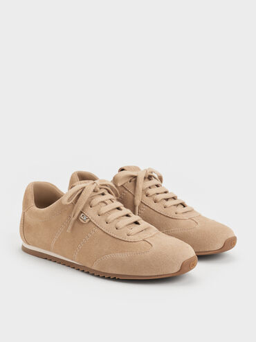 Jace Suede Sneakers, Beige, hi-res