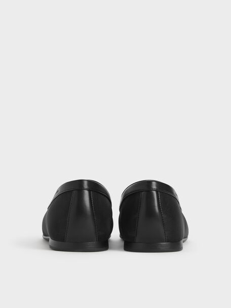 Mackie Mesh Loafers, Black Textured, hi-res
