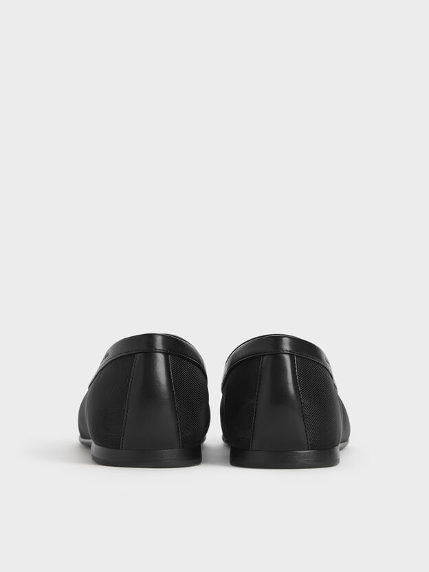 Mackie Mesh Loafers, Black Textured, hi-res