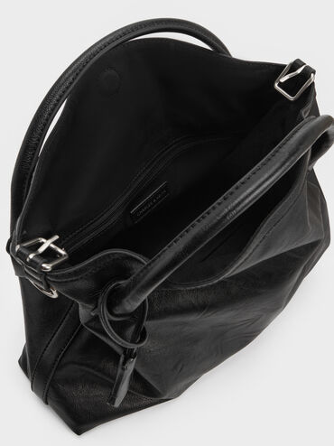 Delfina Chain Tote Bag, Noir, hi-res