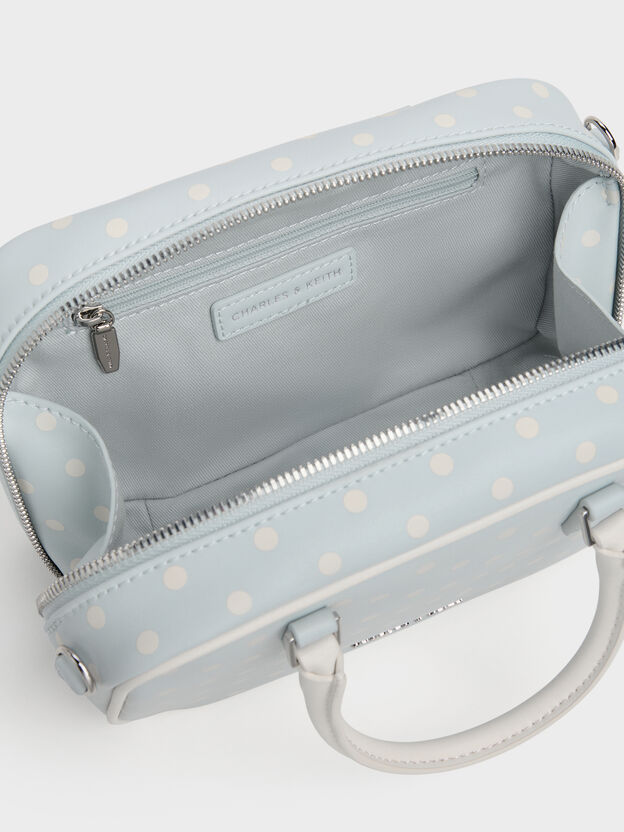 Sianna Polka-Dot Bowling Bag, Sea Salt Blue, hi-res