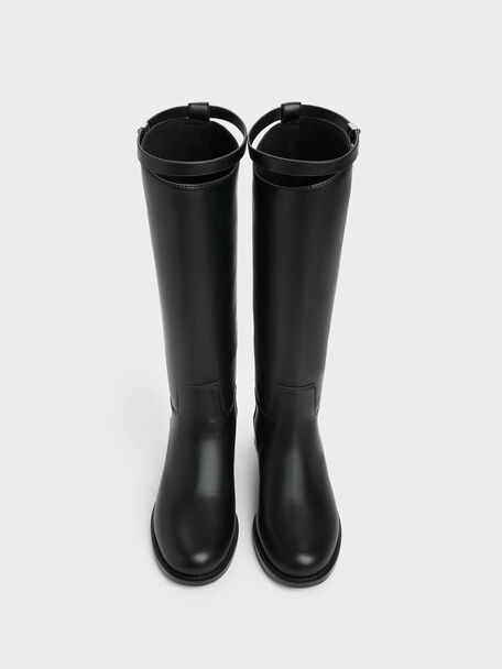 Griselda Knee-High Boots, Black, hi-res