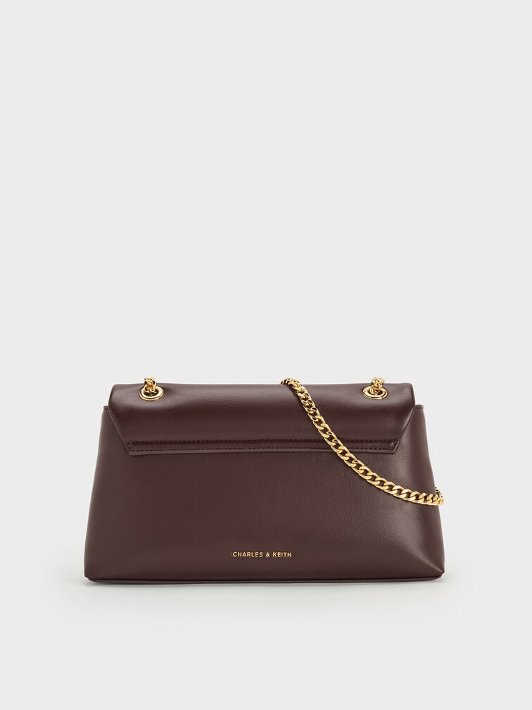 Lilibet Metallic-Accent Chain-Strap Bag, Plum, hi-res