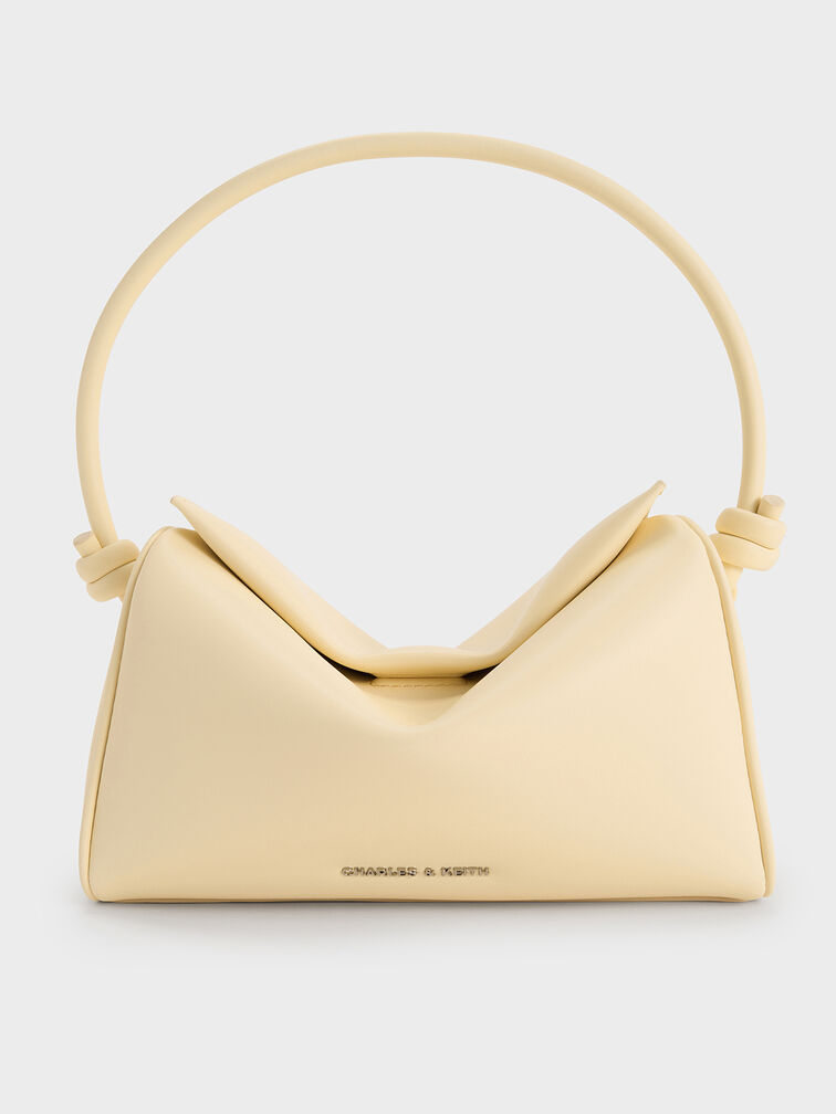 Sammie Knotted-Handle Boxy Bag, Butter Yellow, hi-res