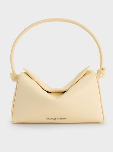 Sammie Knotted-Handle Boxy Bag, Butter Yellow, hi-res
