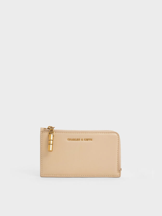 Cesia Zip-Around Card Holder, Sand Beige, hi-res