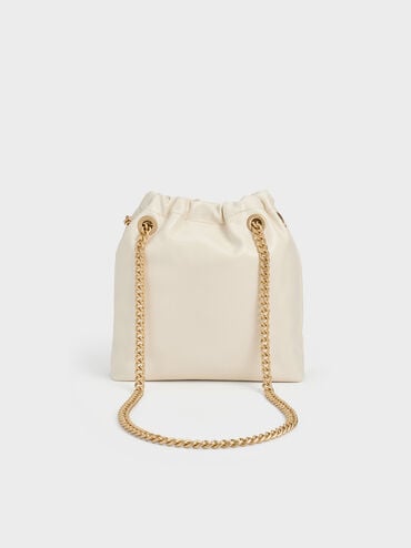 Caia Chain-Handle Tote Bag, Cream, hi-res