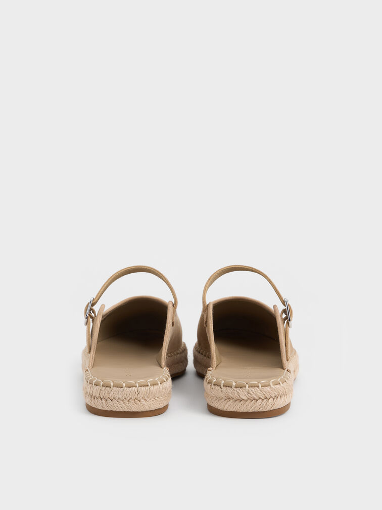 Bernadine Faux Suede Espadrille Mules, Sand, hi-res