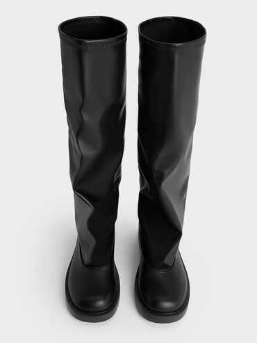 Jett Knee-High Boots, Black, hi-res
