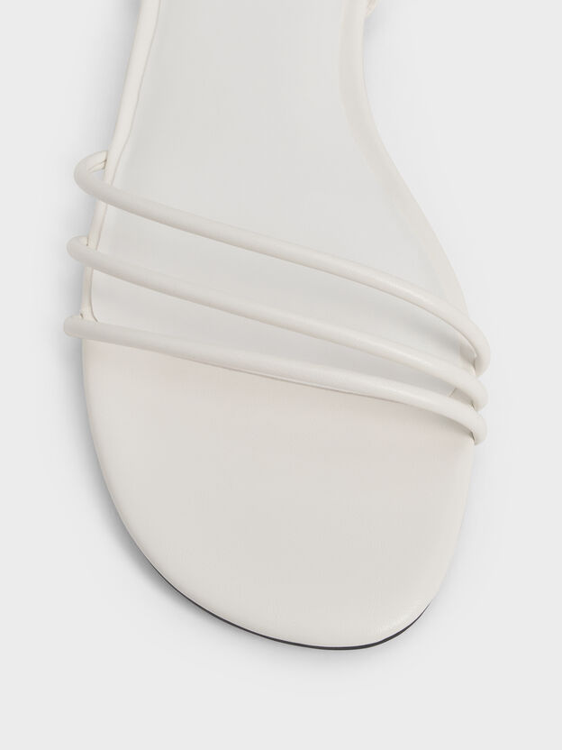 Triple-Strap Sandals, White, hi-res