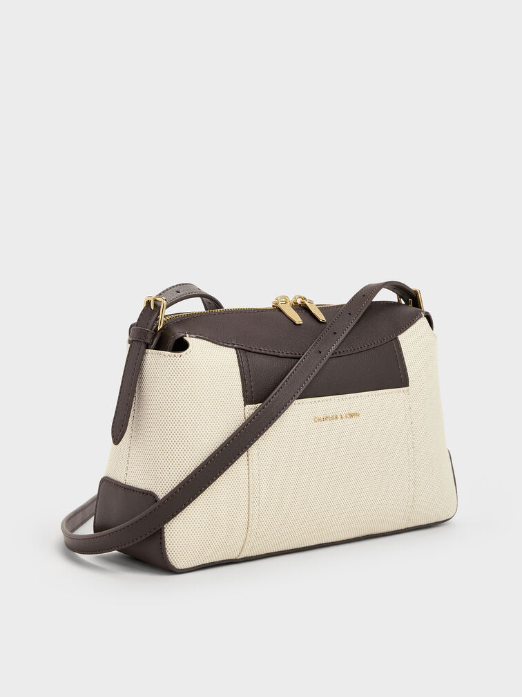 Roan Canvas Top Handle Bag, Espresso Brown, hi-res