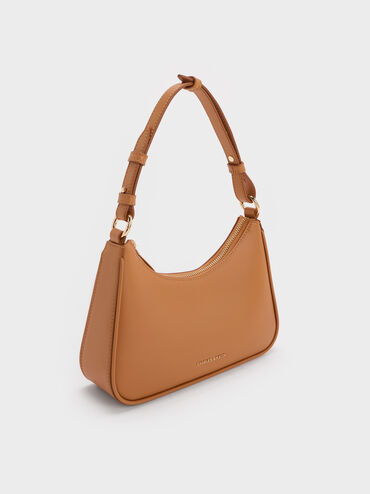 Lane Chain-Link Shoulder Bag, Russet Brown, hi-res