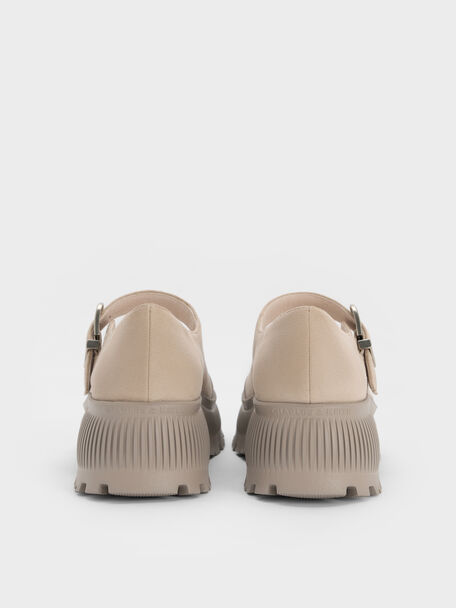 Darra Faux Suede Platform Mary Janes, Beige, hi-res