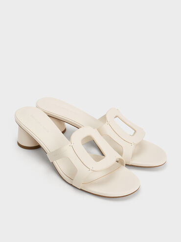 Easley Cut-Out Heeled Sandals, Chalk, hi-res