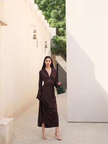 Jaylene Gem Stiletto Sandals, Gold, hi-res